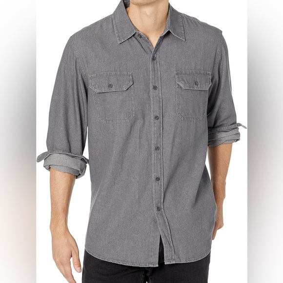 COPY - Wrangler flex for comfort grey long sleeve button shirt XL - Picture 1 of 6